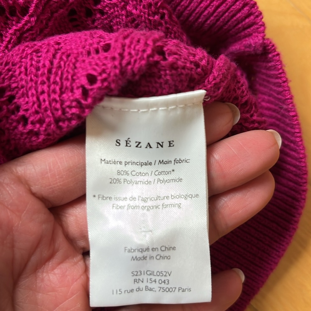 Sezane Saja Cardigan XS Magenta - Picture 6 of 6